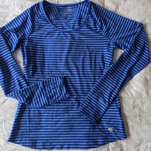 White Mountain Blue Striped Long Sleeve Tee